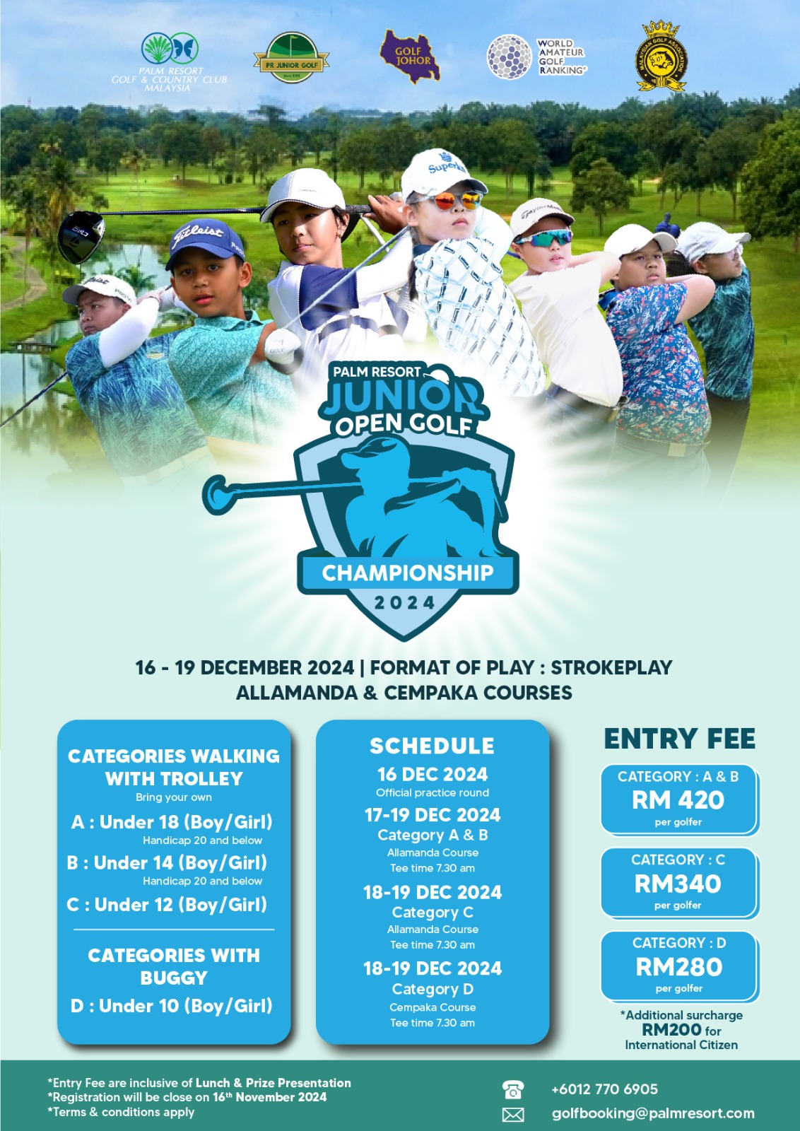 4th Edition Palm Resort Junior Golf Open Championship 2024